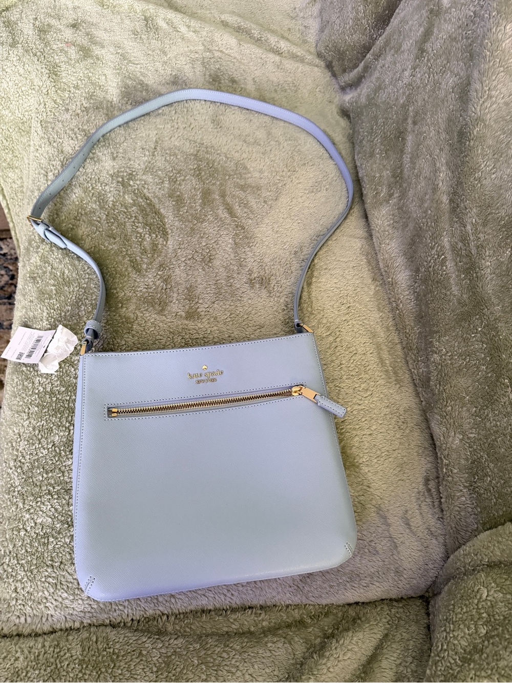 kate spade Powder Blue Crossbody Bag with Gold Hardware